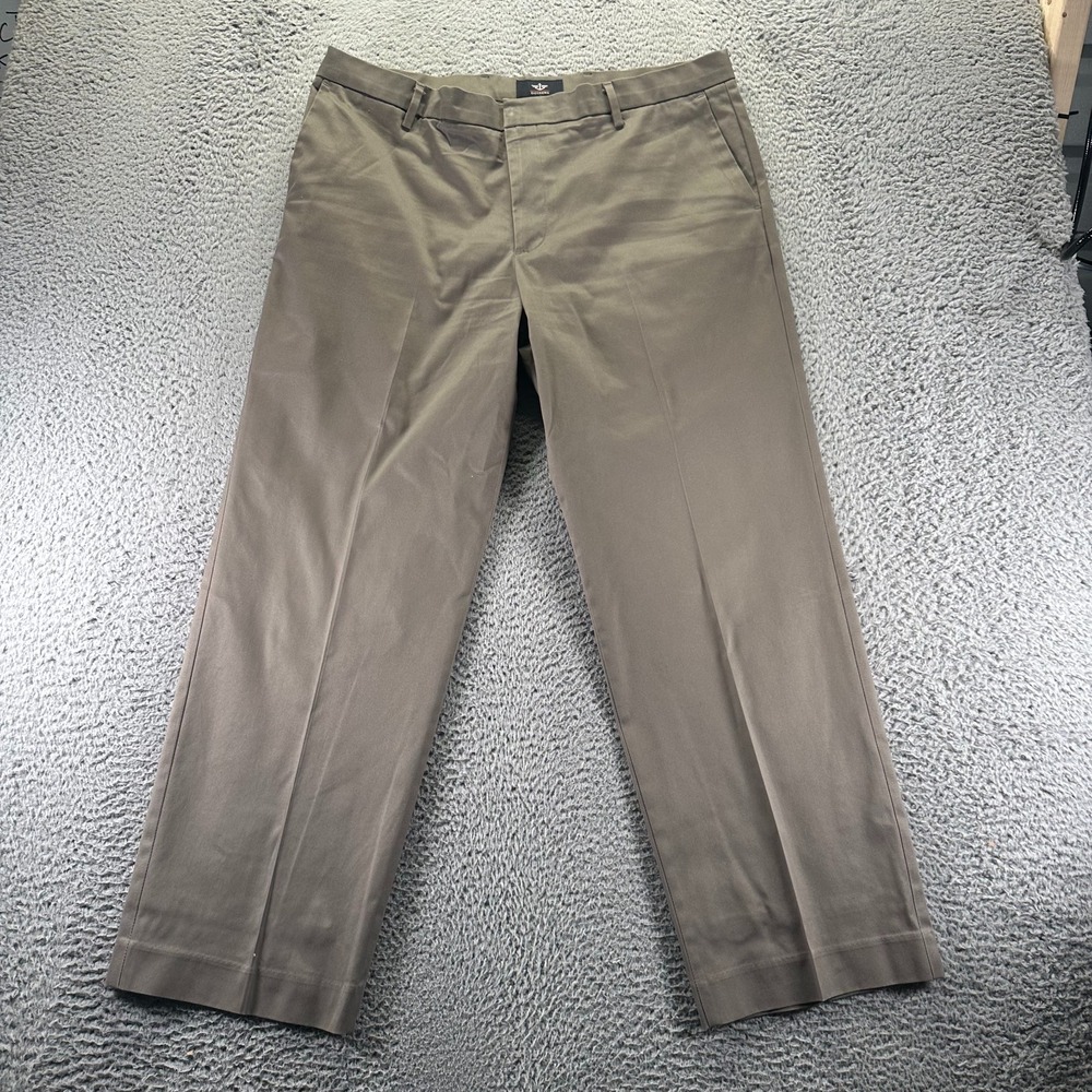 Dockers Pant Mens 38x30 Brown Cotton Khakis Straight Workwear Stretch Utility